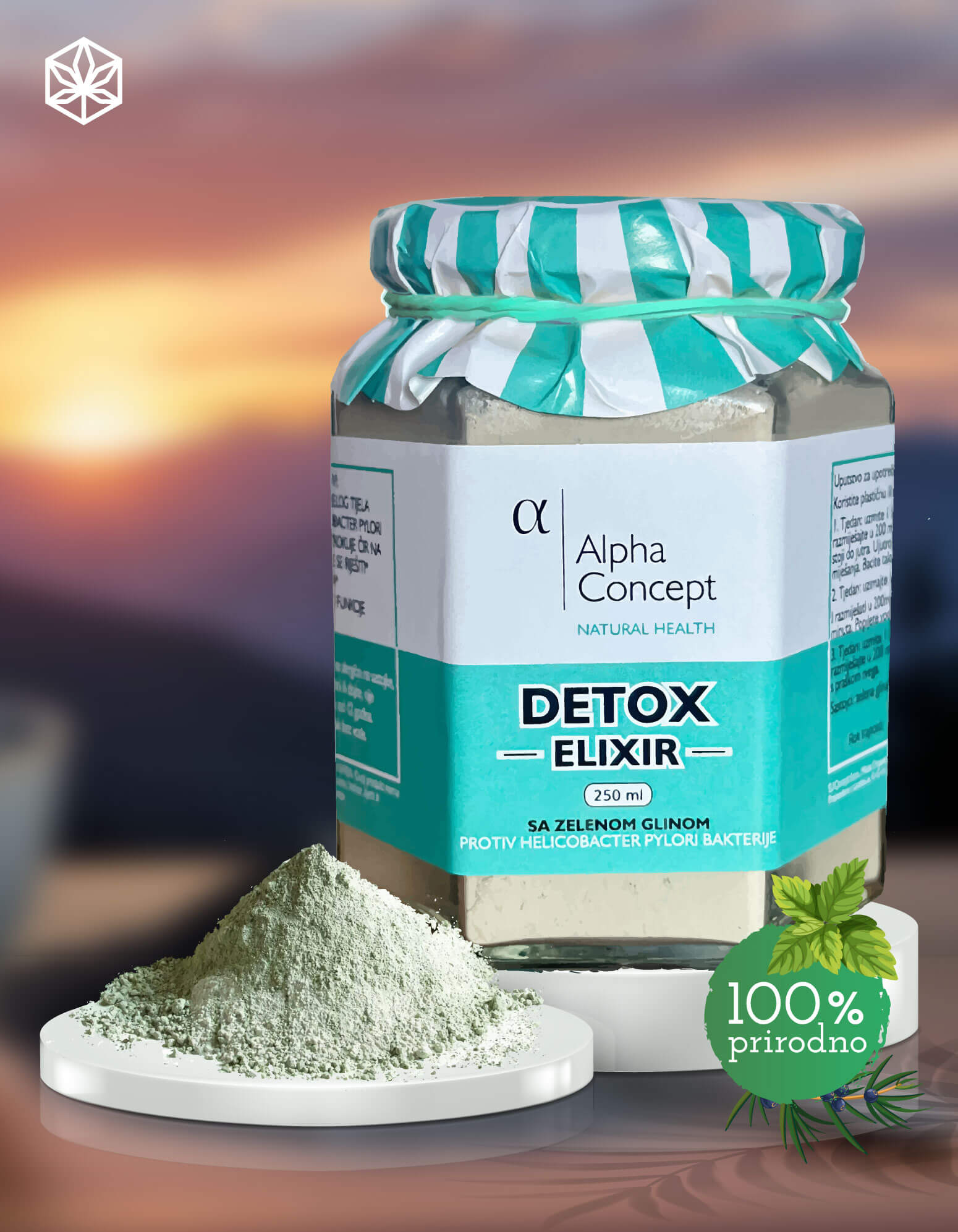 DETOX-ELIXIR DETOKS ELIKSIR, Zelena glina u prahu - Image 1